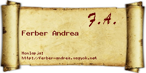 Ferber Andrea névjegykártya